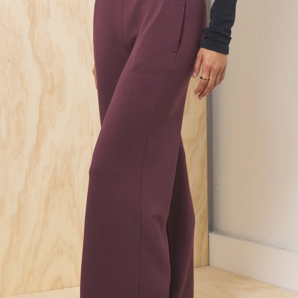 Merlot Truffle Cloud Fleece Flare Pant