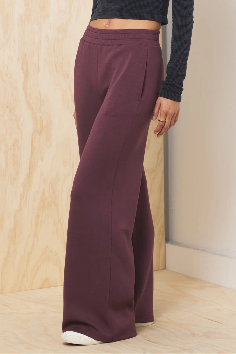 Merlot Truffle Cloud Fleece Flare Pant