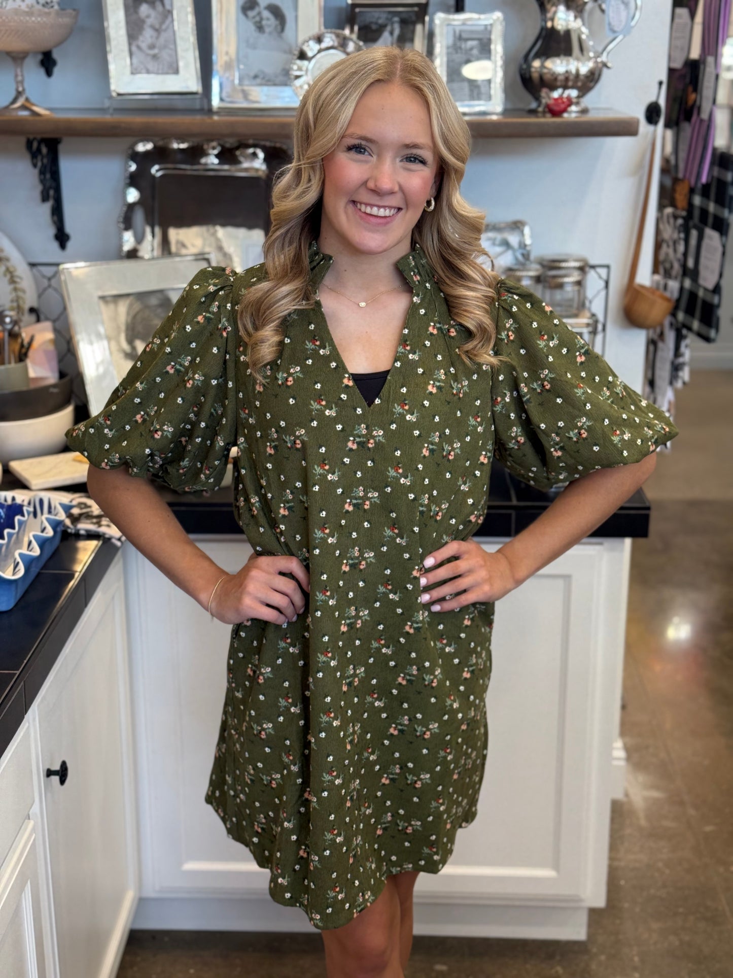 Oliver Velvet Floral Dress