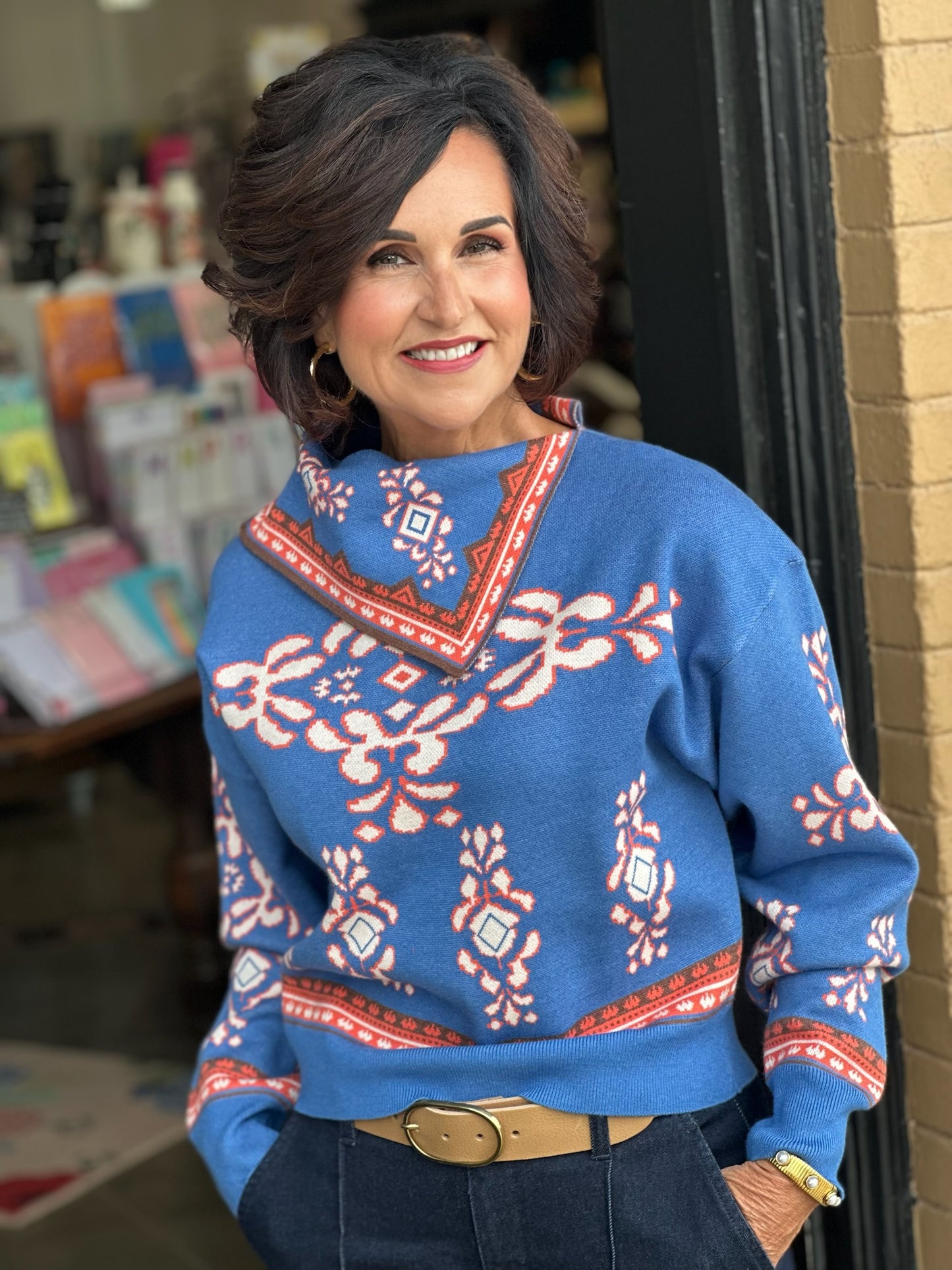 Betty Bandana Sweater