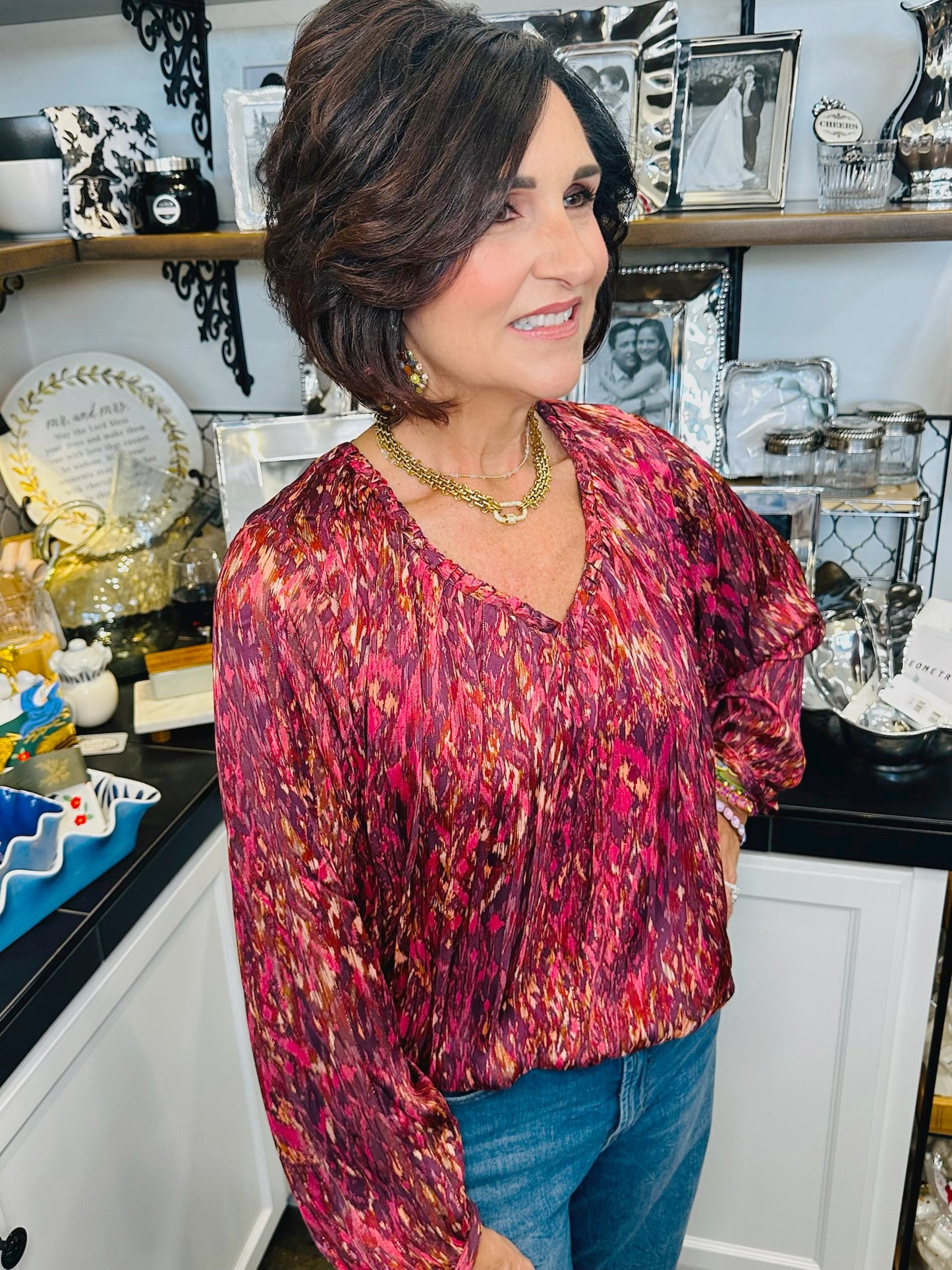 Piaf Pomegranate Top