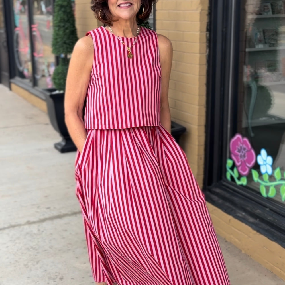 
                      
                        Retro Stripe Maxi Skirt
                      
                    