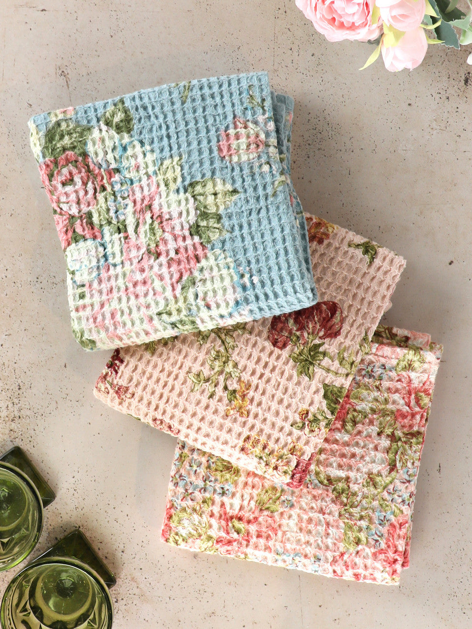 Heirloom Rose Patchwork Tiny Towel Bundle