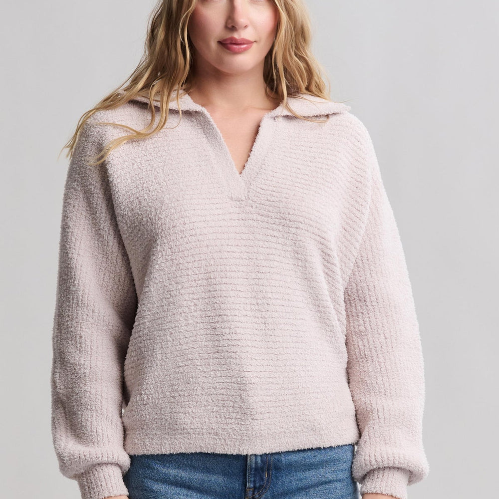Barefoot Dreams Stone Dolman Sleeve Collared Pullover
