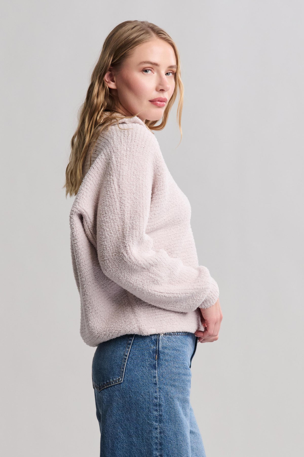 Barefoot Dreams Stone Dolman Sleeve Collared Pullover