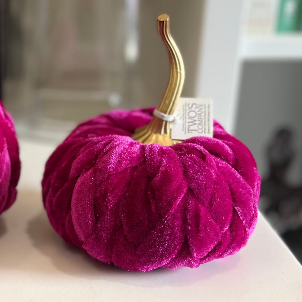 
                      
                        Magenta Plush Braided Pumpkins
                      
                    