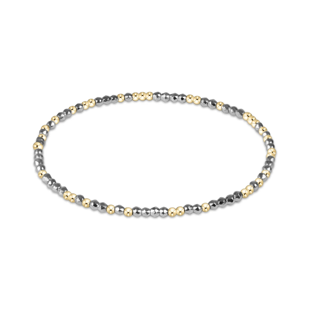 enewton Bead Bracelet Bright Silver Faceted Hematite