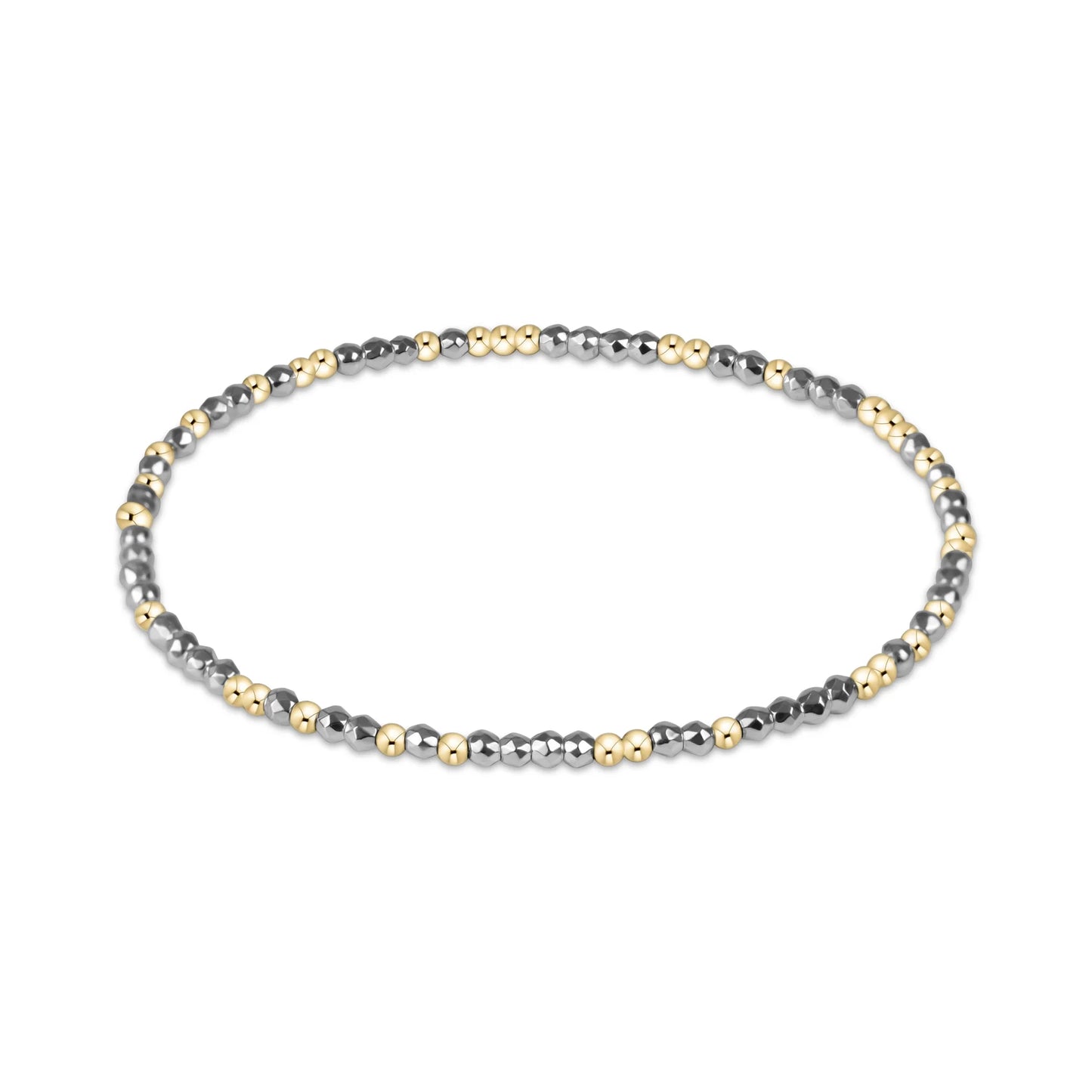 enewton Bead Bracelet Bright Silver Faceted Hematite