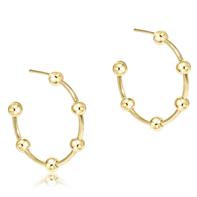 enewton Beaded Simplicity 1" Post Hoop earring
