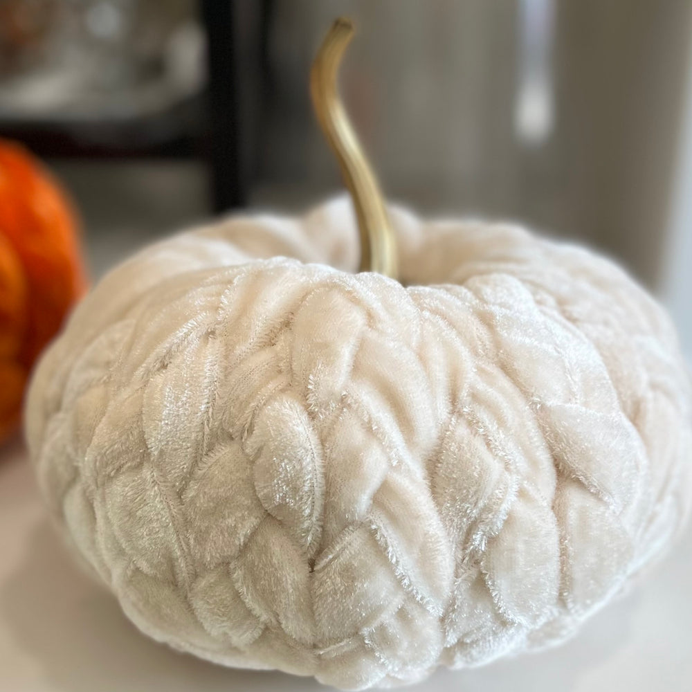 
                      
                        Cream Plush Braided Pumpkins
                      
                    