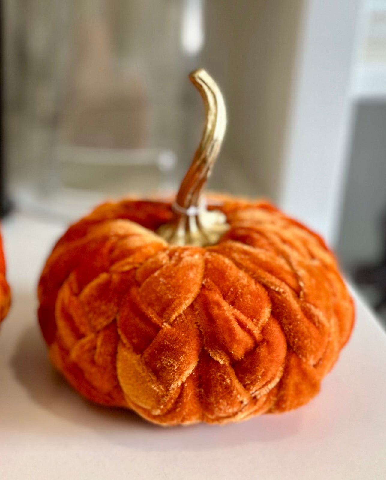 Orange Plush Braided Pumpkins