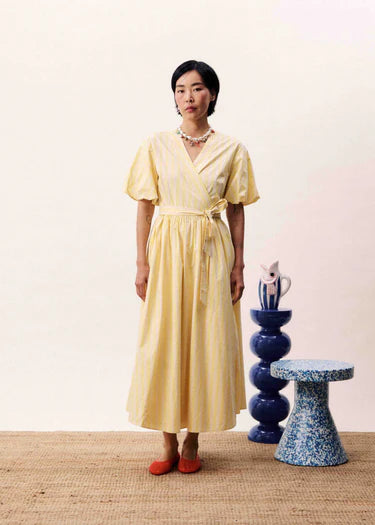 Lemon Blossom Wrap Dress