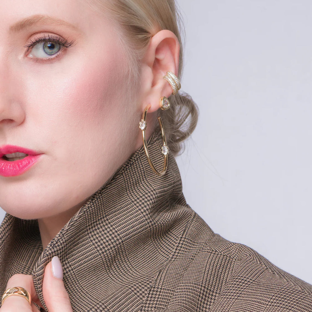 
                      
                        Clotho Hoop Earring w/Single Crystal
                      
                    