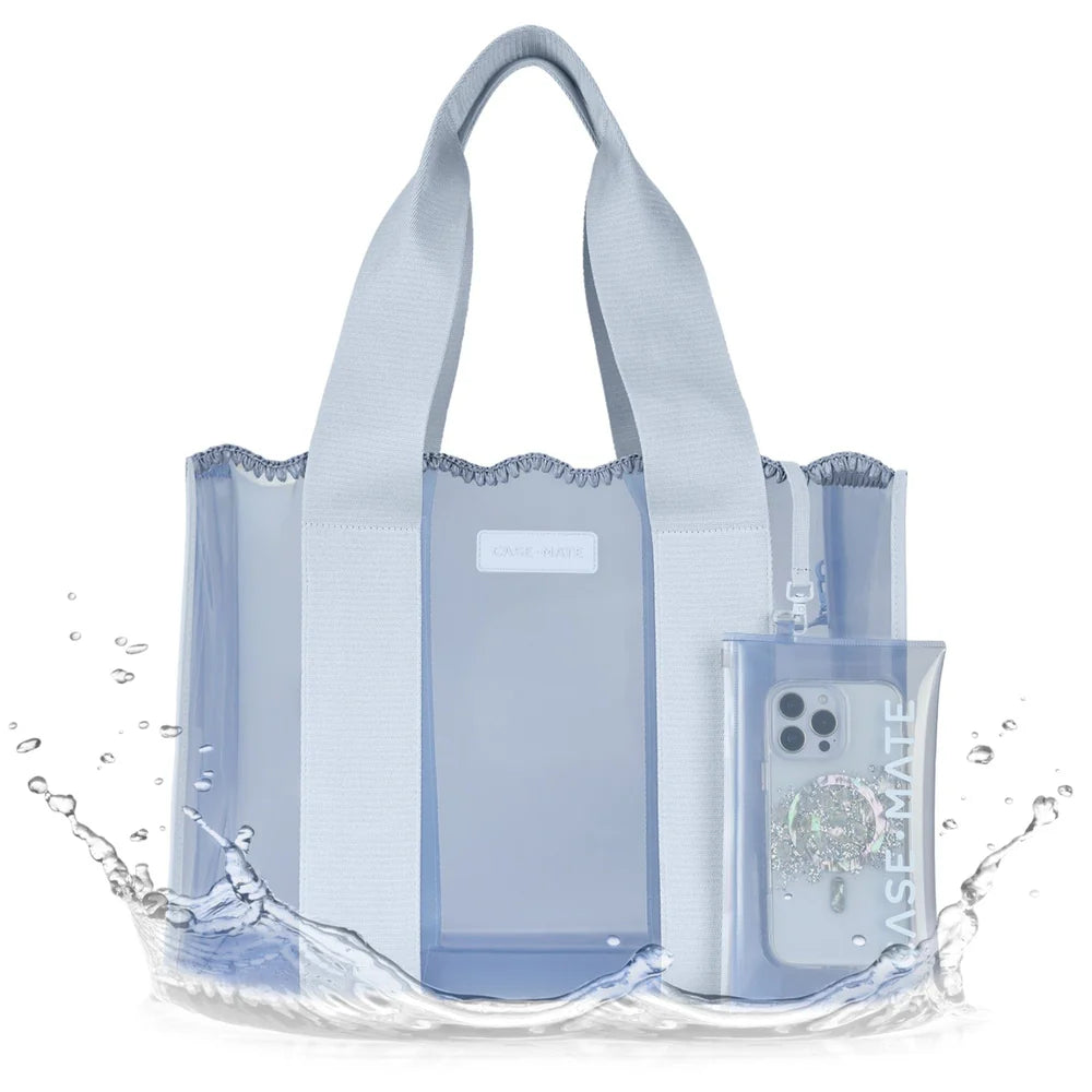 Case-Mate Jelly Crochet Tote- Carolina Blue