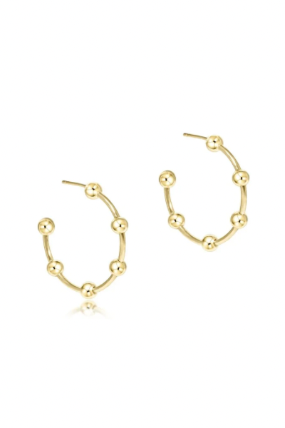 enewton Beaded Simplicity 1" Post Hoop earring