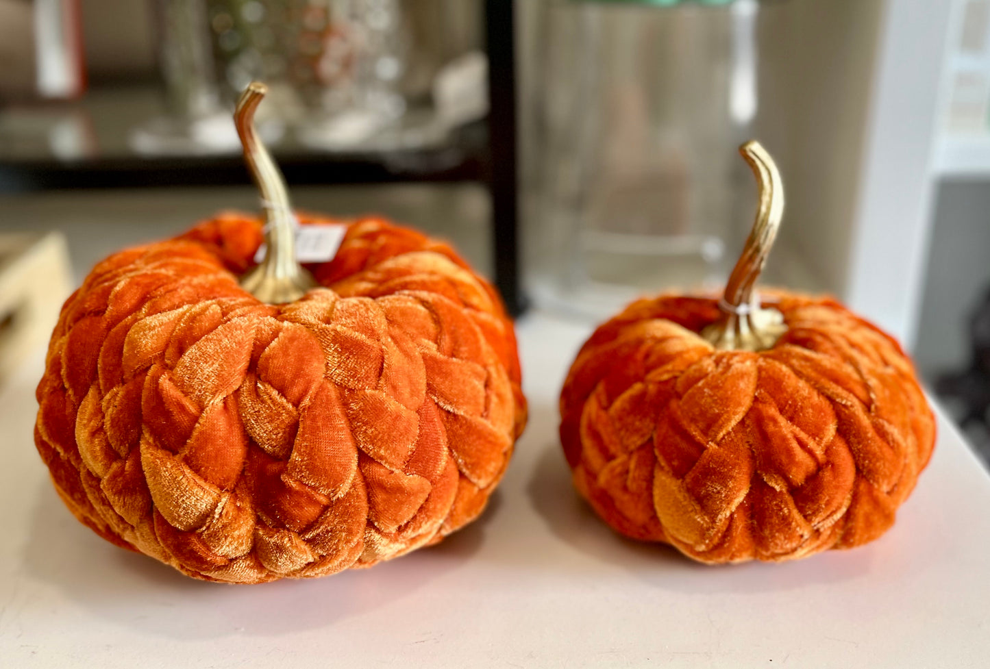 Orange Plush Braided Pumpkins