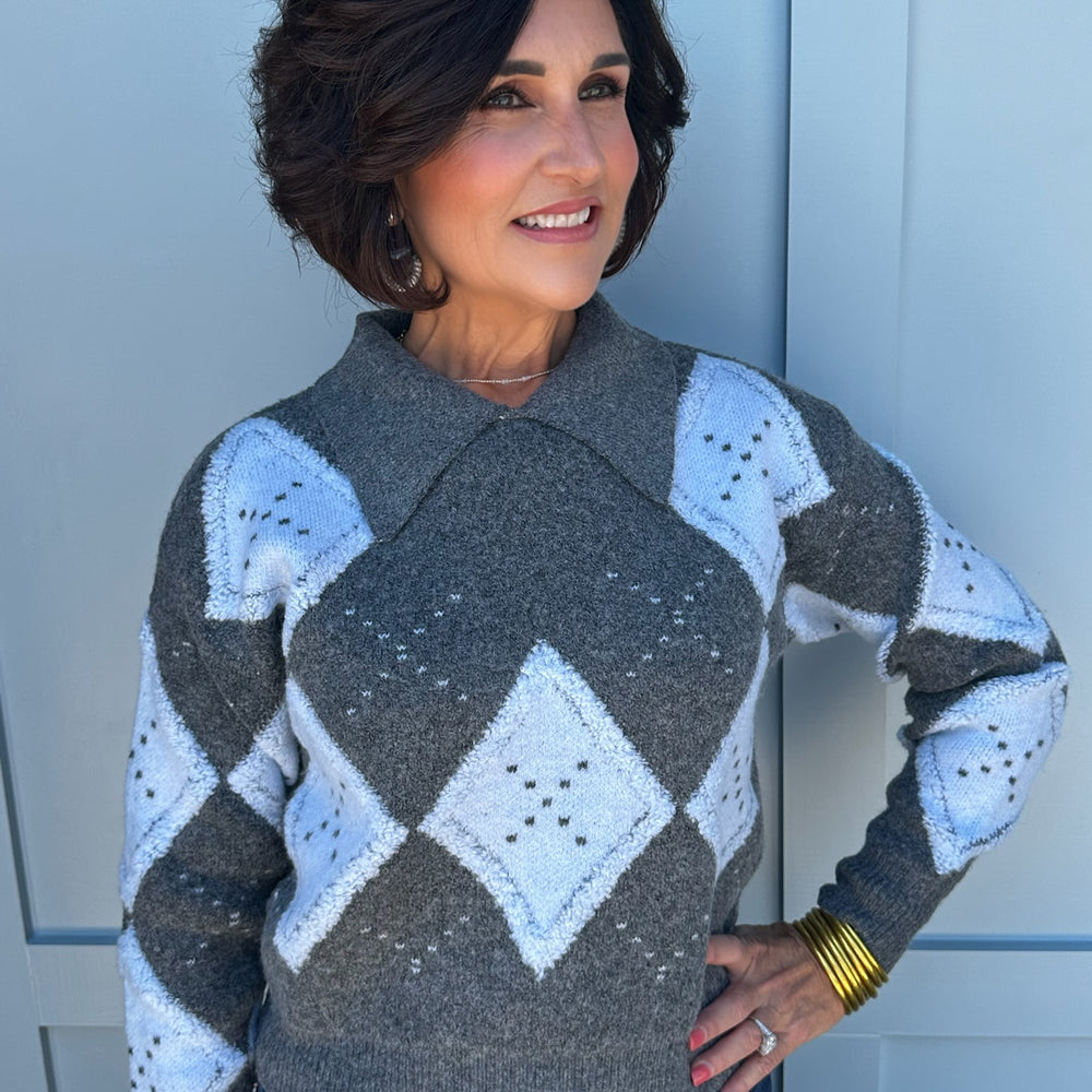 Jackie Diamond Jacquard Sweater