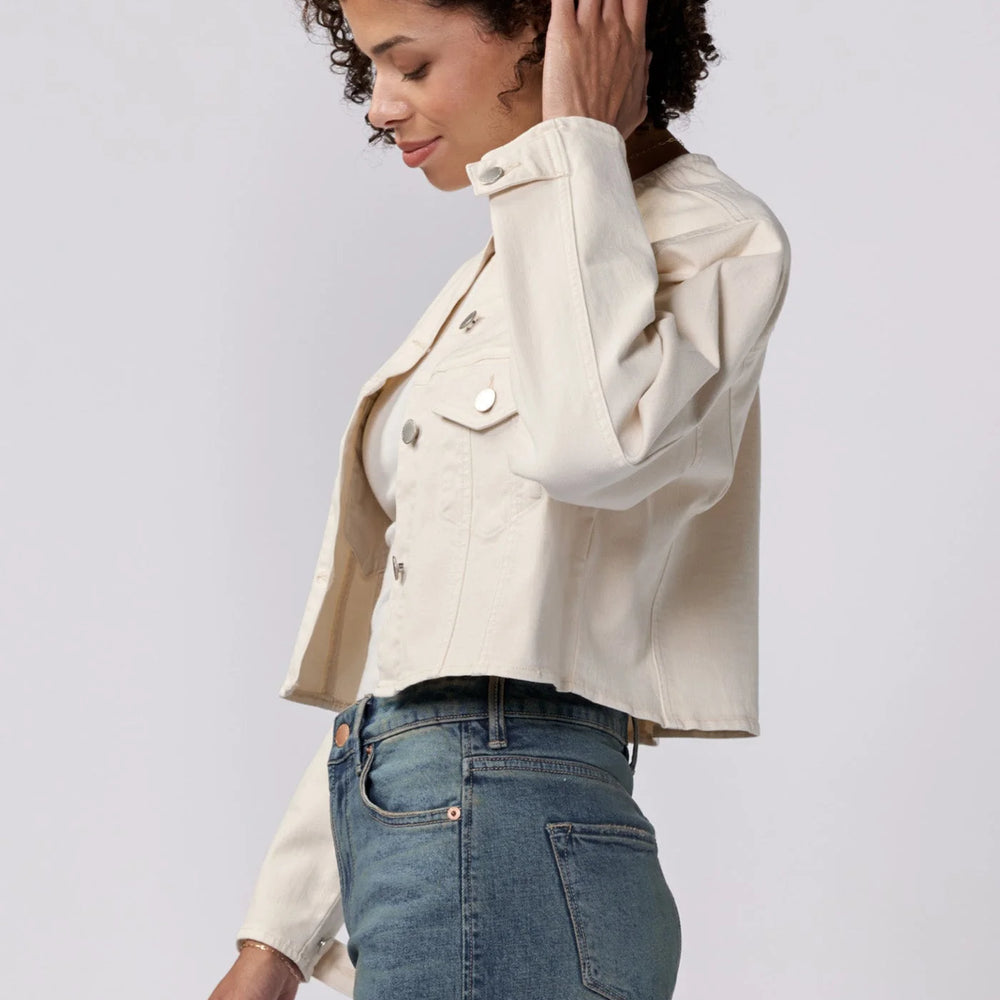 
                      
                        Wheat Cropped Clean Line Jacket
                      
                    