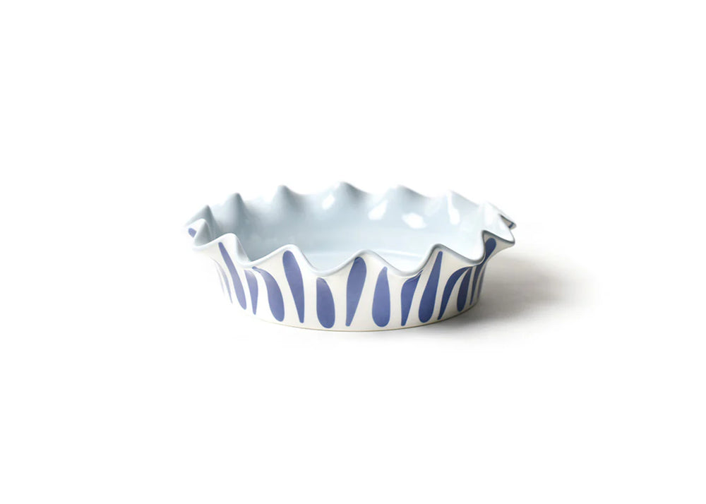 Ruffle Pie Dish Iris Blue