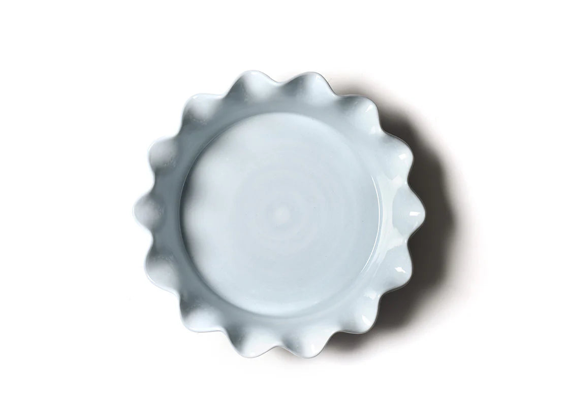 Ruffle Pie Dish Iris Blue