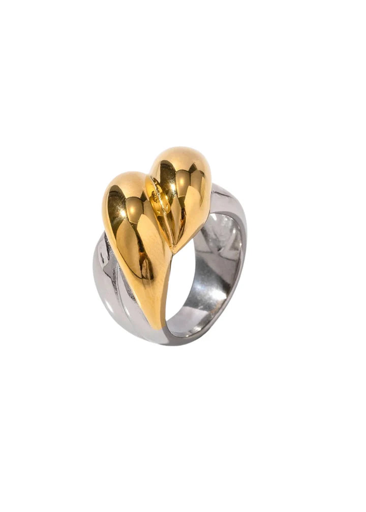 Two Toned Twist Ring
