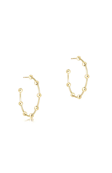 enewton Beaded Simplicity 1.5" Post Hoop