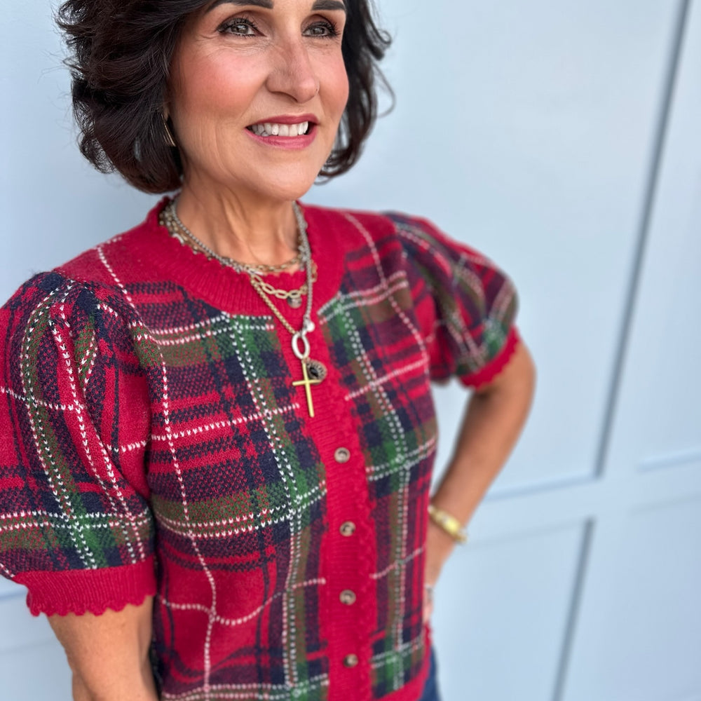 
                      
                        Glad to be Plaid Sweater
                      
                    