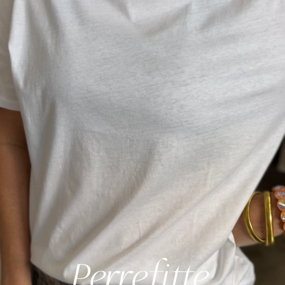 White Rhinestone Tee