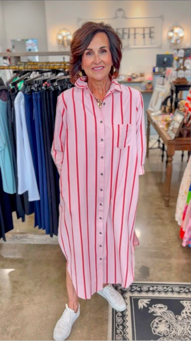 Pink Stripe Maxi