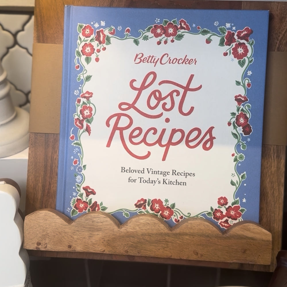 
                      
                        Scalloped Wood Book Stand
                      
                    