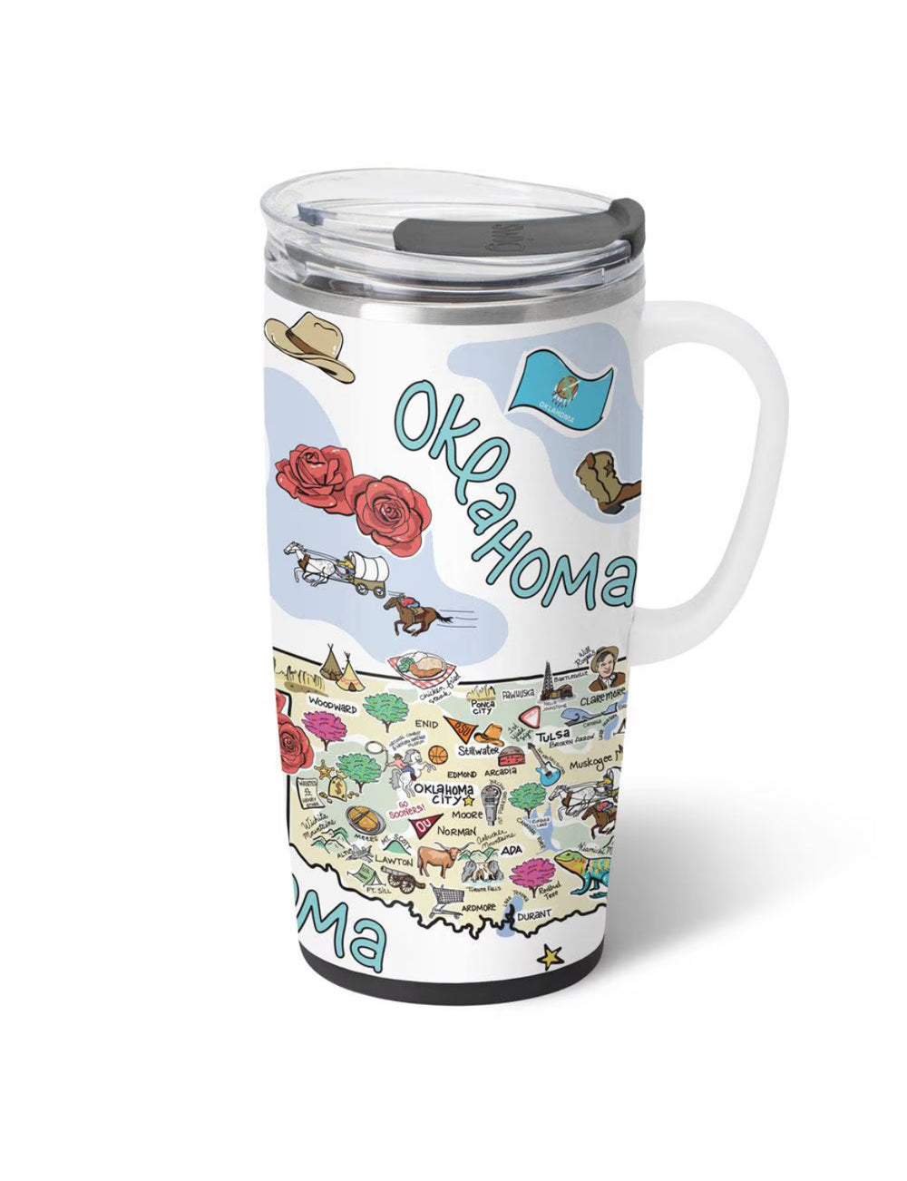 Swig Oklahoma Travel Mug-22 oz
