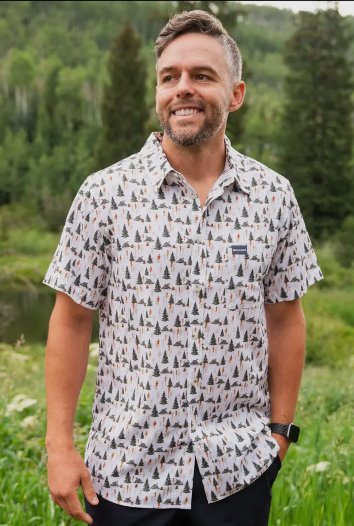 Campground Performance Button Up