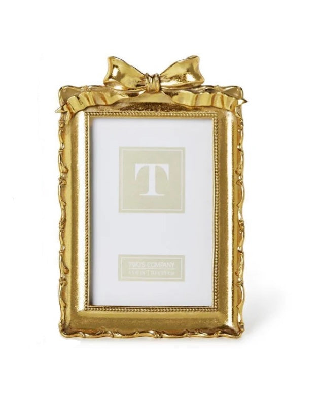 Gold Frame with Bow 4x6