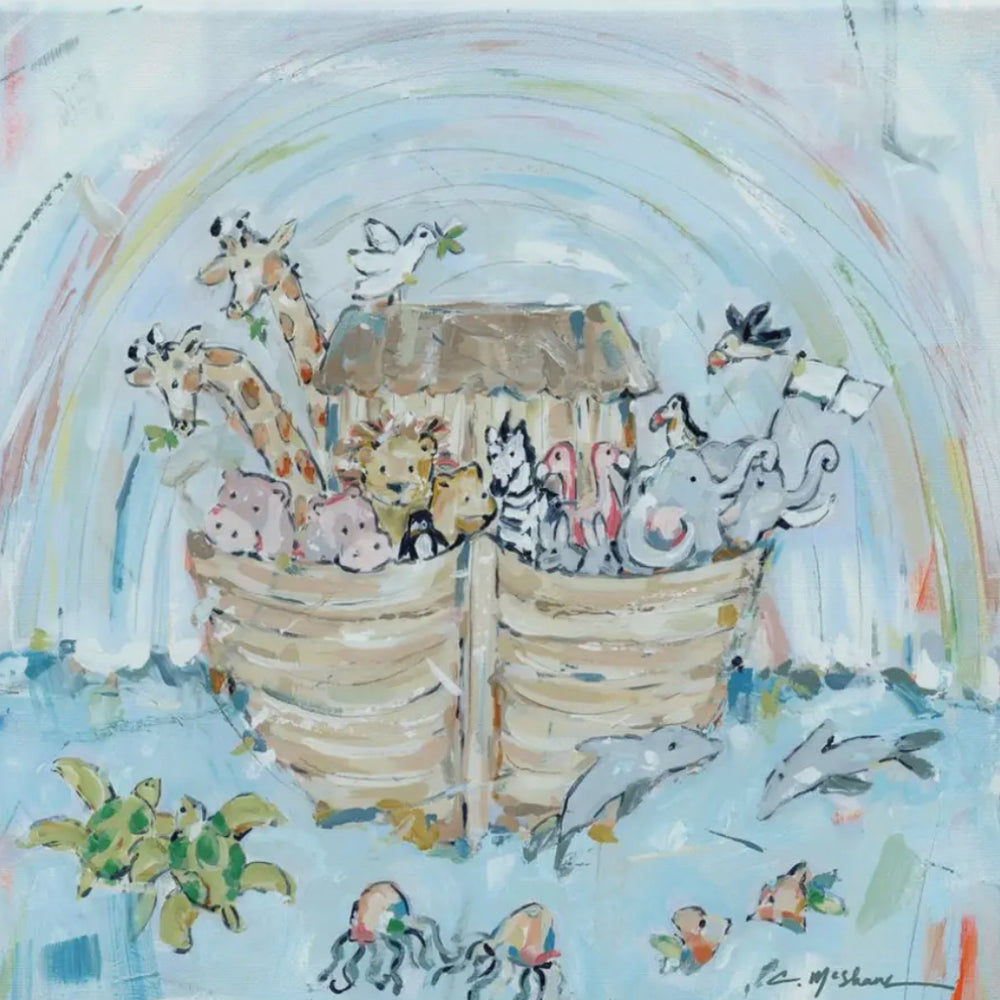 Noah's Ark Canvas 10x8