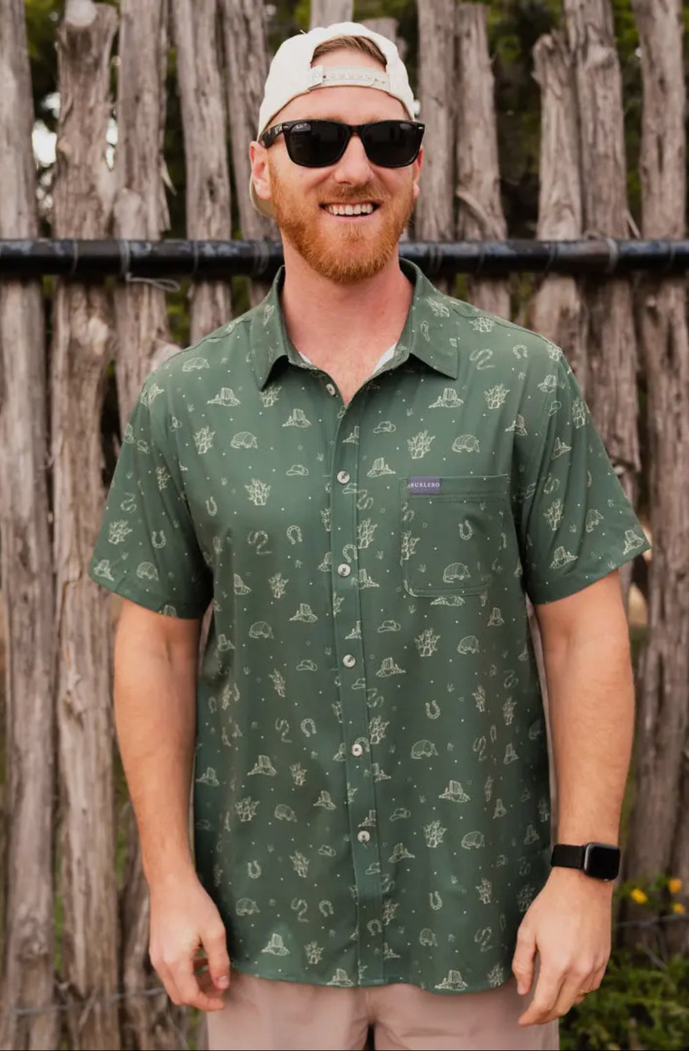 Out West Performance Button Up