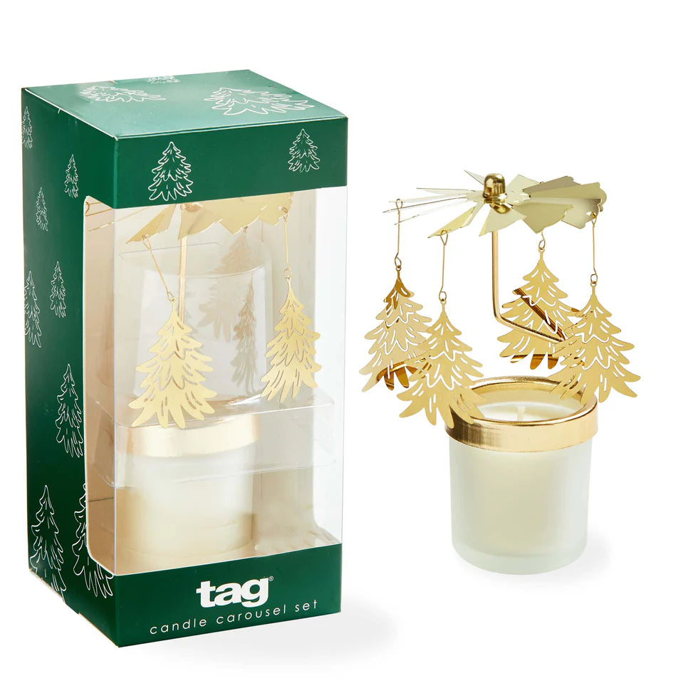 Cedar Scented Carousel Candle Set