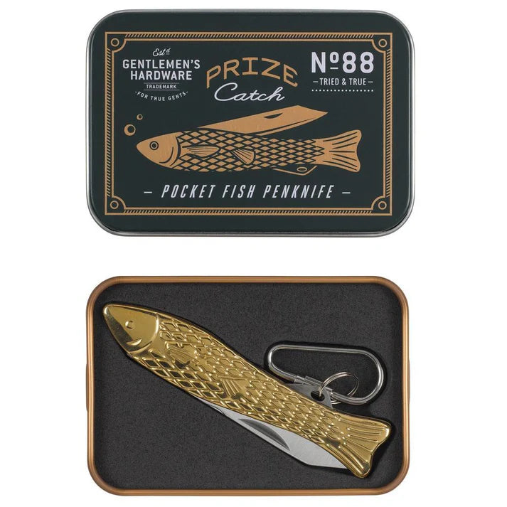 Fish pen-knife in tin