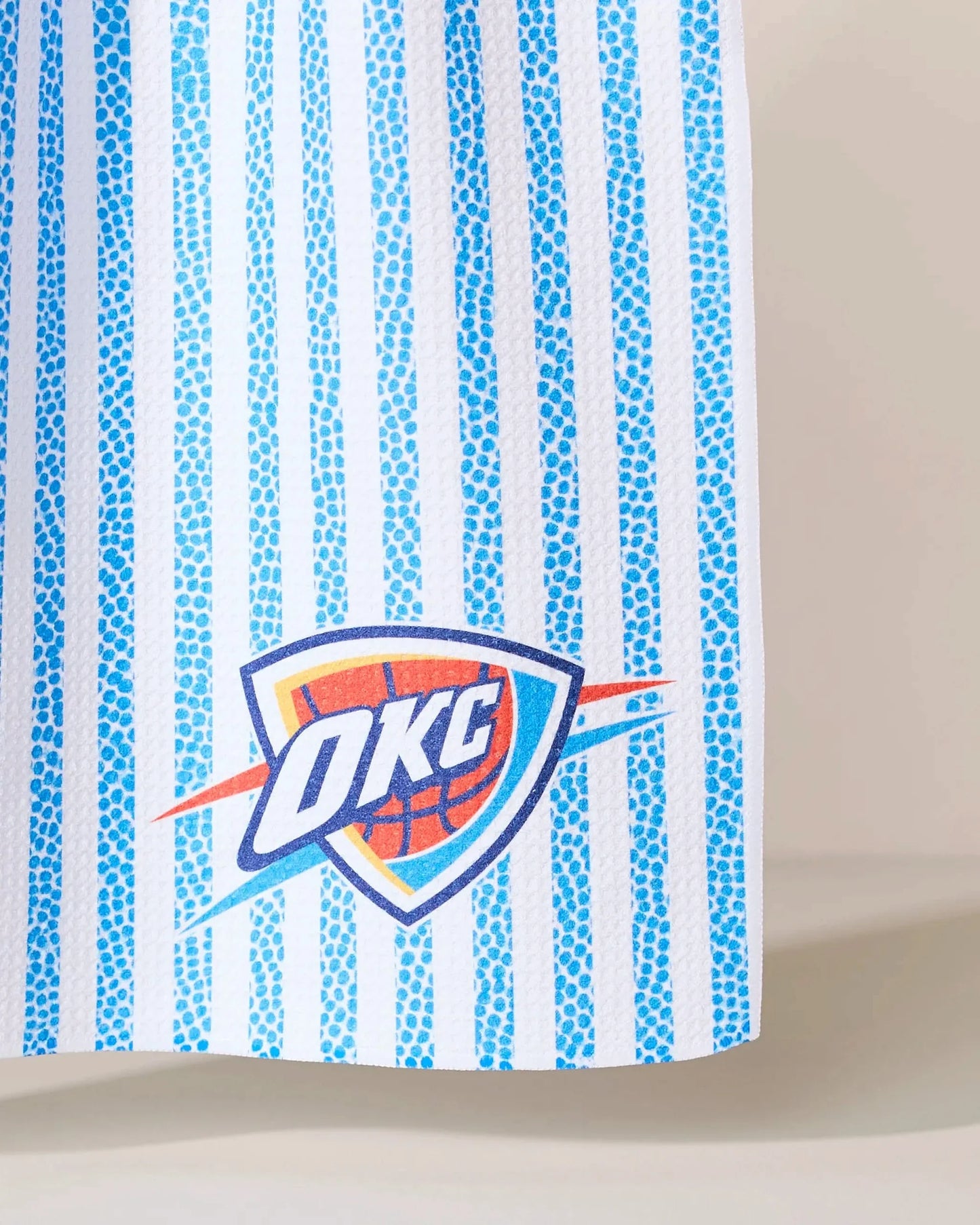 Geometry OKC Thunder Grip Stripe Tea Towel