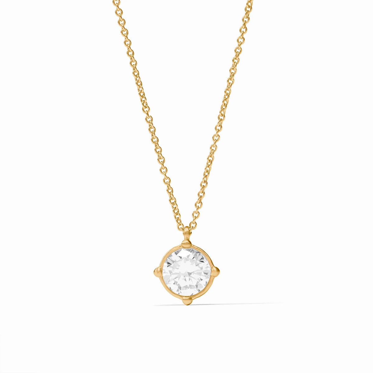 Julie Vos Gold Honeybee Solitaire Necklace