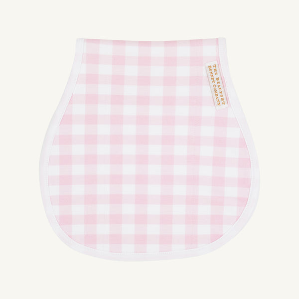 Oopsie Daisy Pink Gingham Burp Cloth
