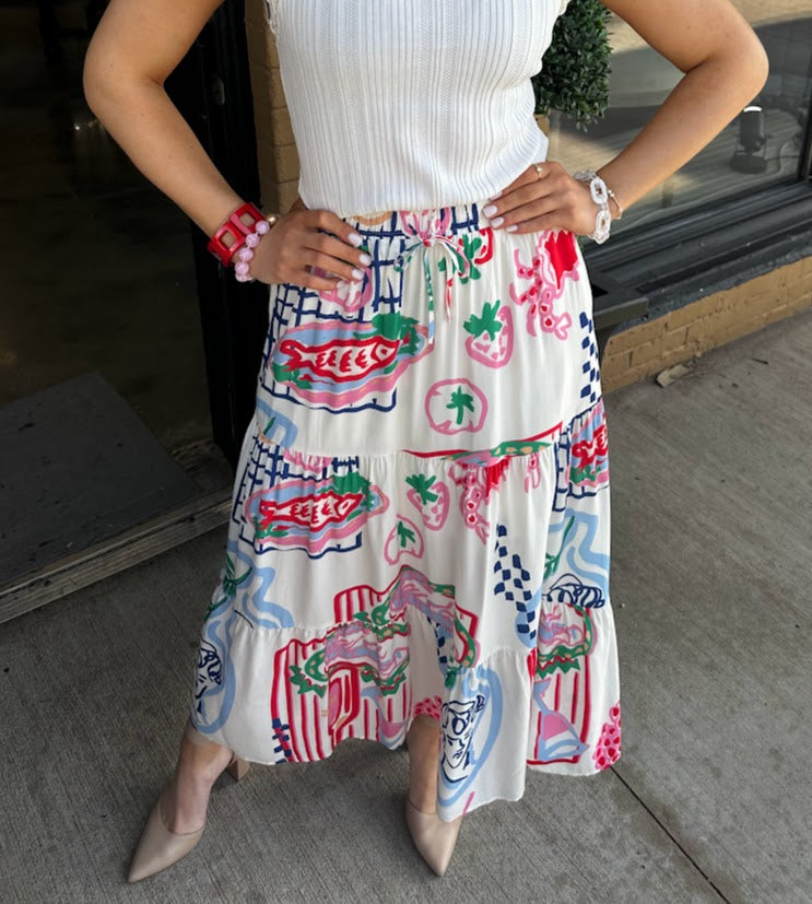 Island Breeze Midi Skirt