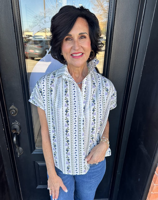 Karlie French Floral Top