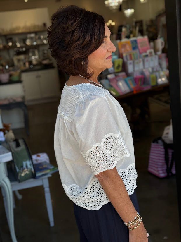 Dear John Clement Eyelet Top