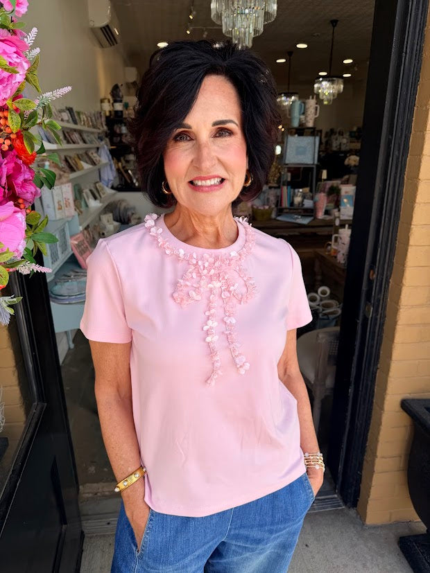 Bella Beaded Bow T-Shirt