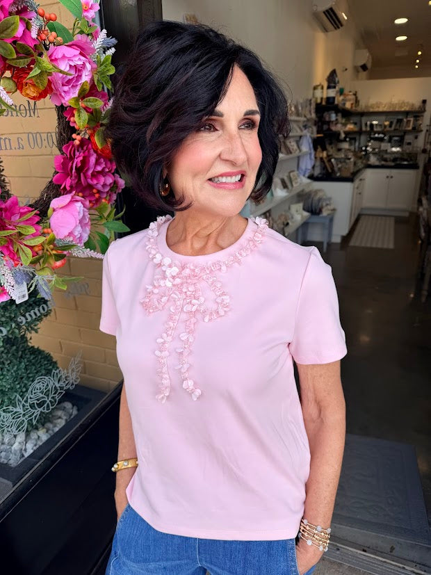 Bella Beaded Bow T-Shirt