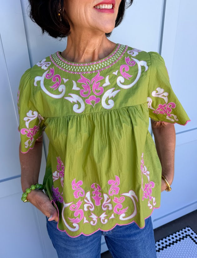 Garden Party Embroidered Top