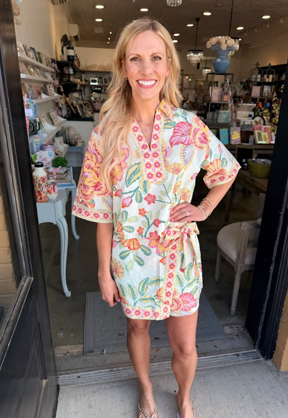 Tropical Paradise Collar Top