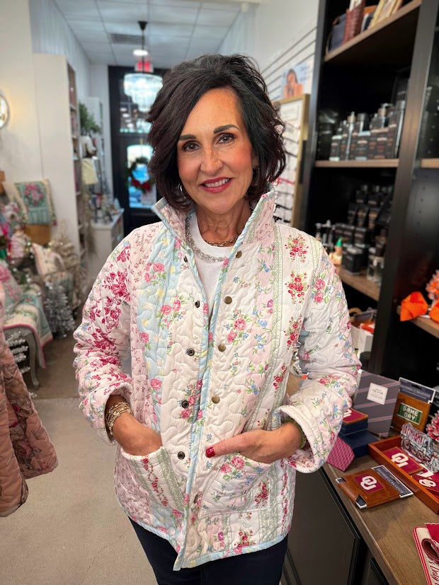 Ida Mae Lynette Stripe Quilted Jacket