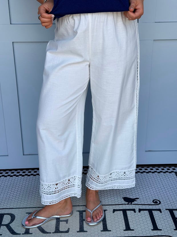 Z Supply Scout Embroidered White Pant