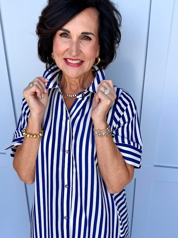 Harbor Navy Stripe Dress